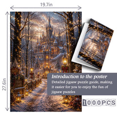 Winter Castle Glow Jigsaw Puzzle 1000 Pieces