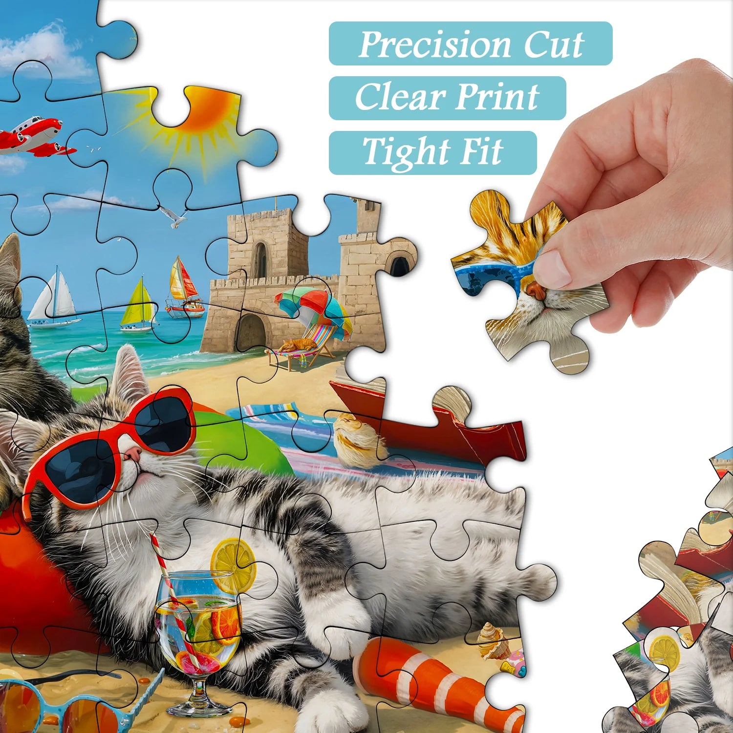 Beach Cat Party Jigsaw Puzzle 1000 piezas