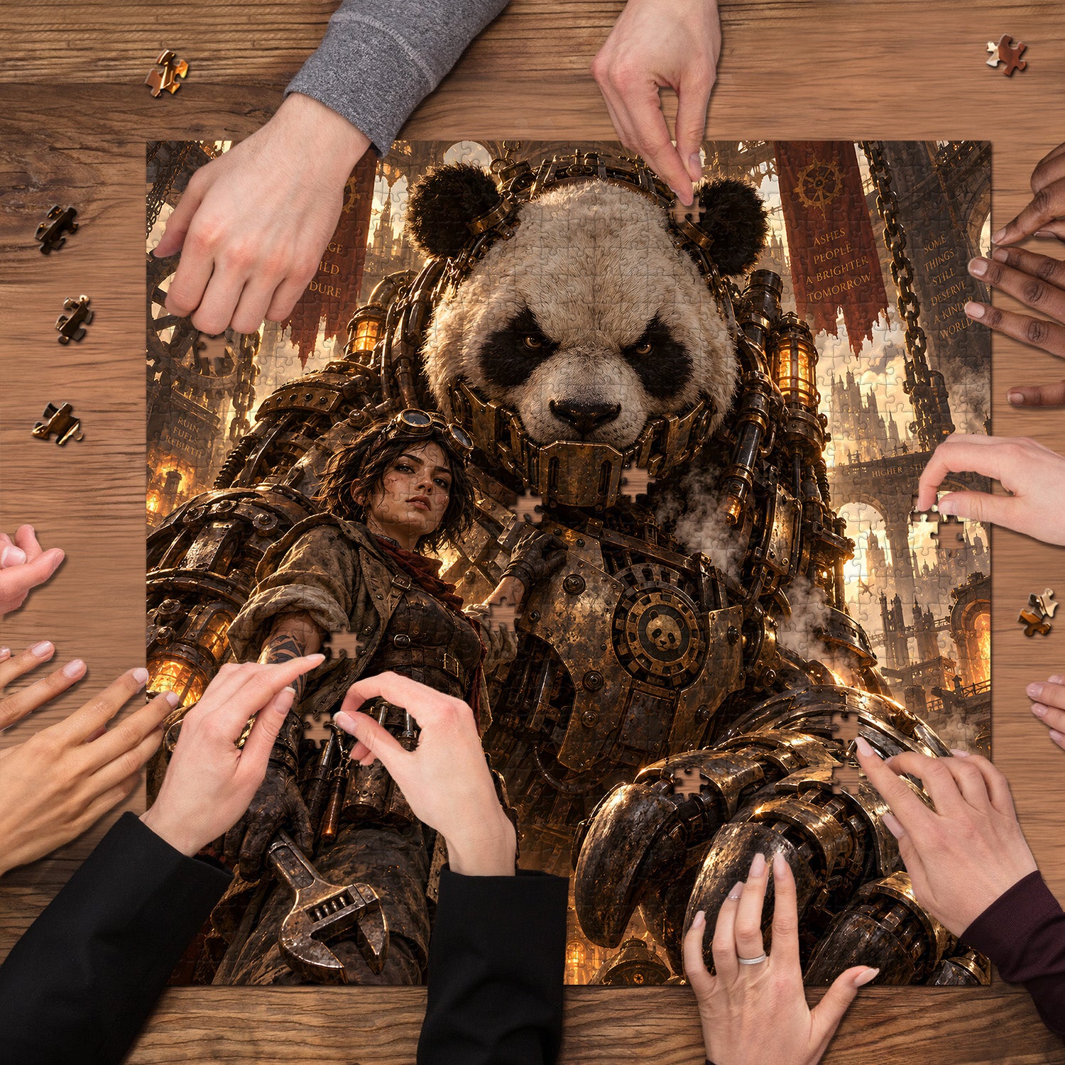Steel Panda Jigsaw Puzzle 1000 Pieces