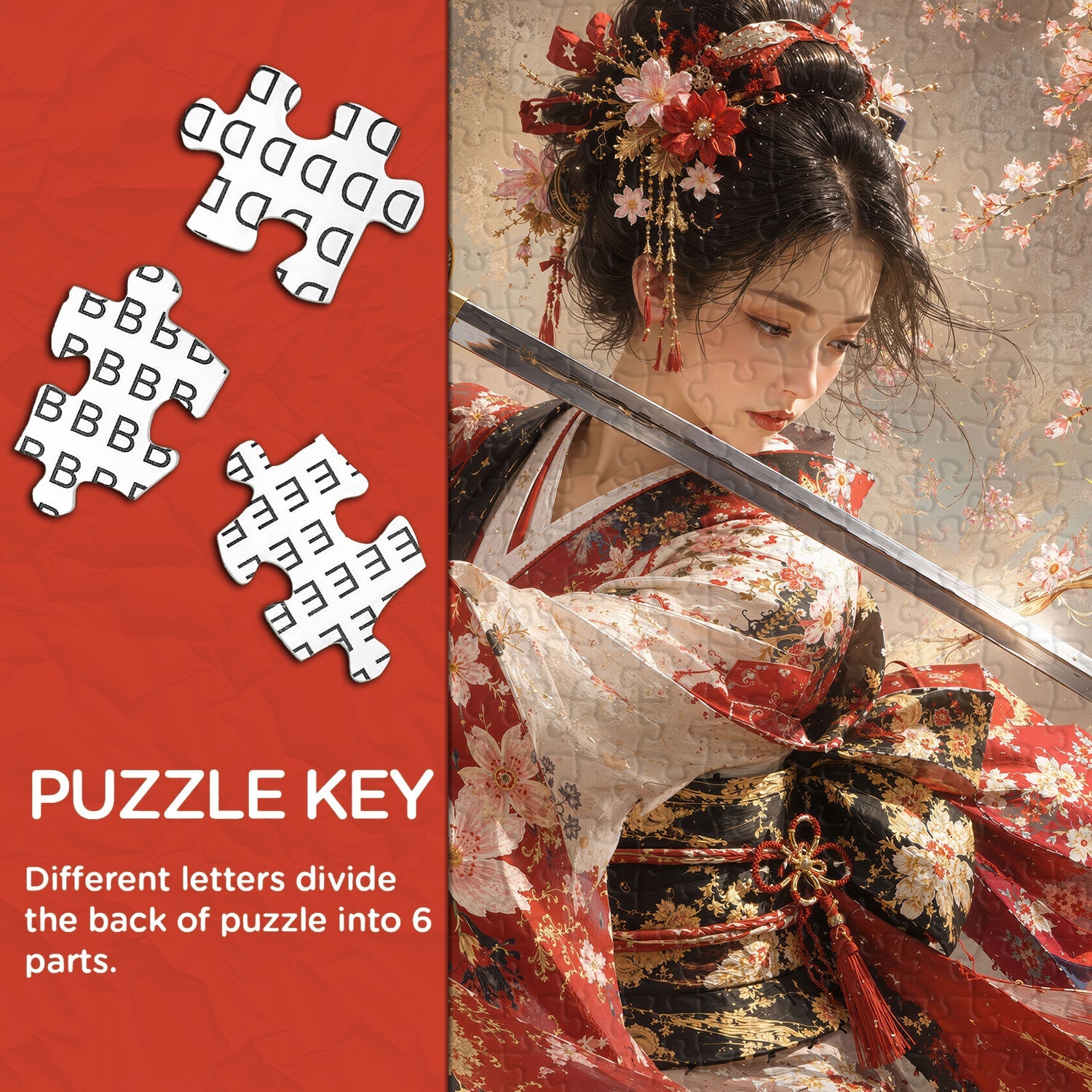 Sakura Katana Lady Jigsaw Puzzle 1000 Pieces