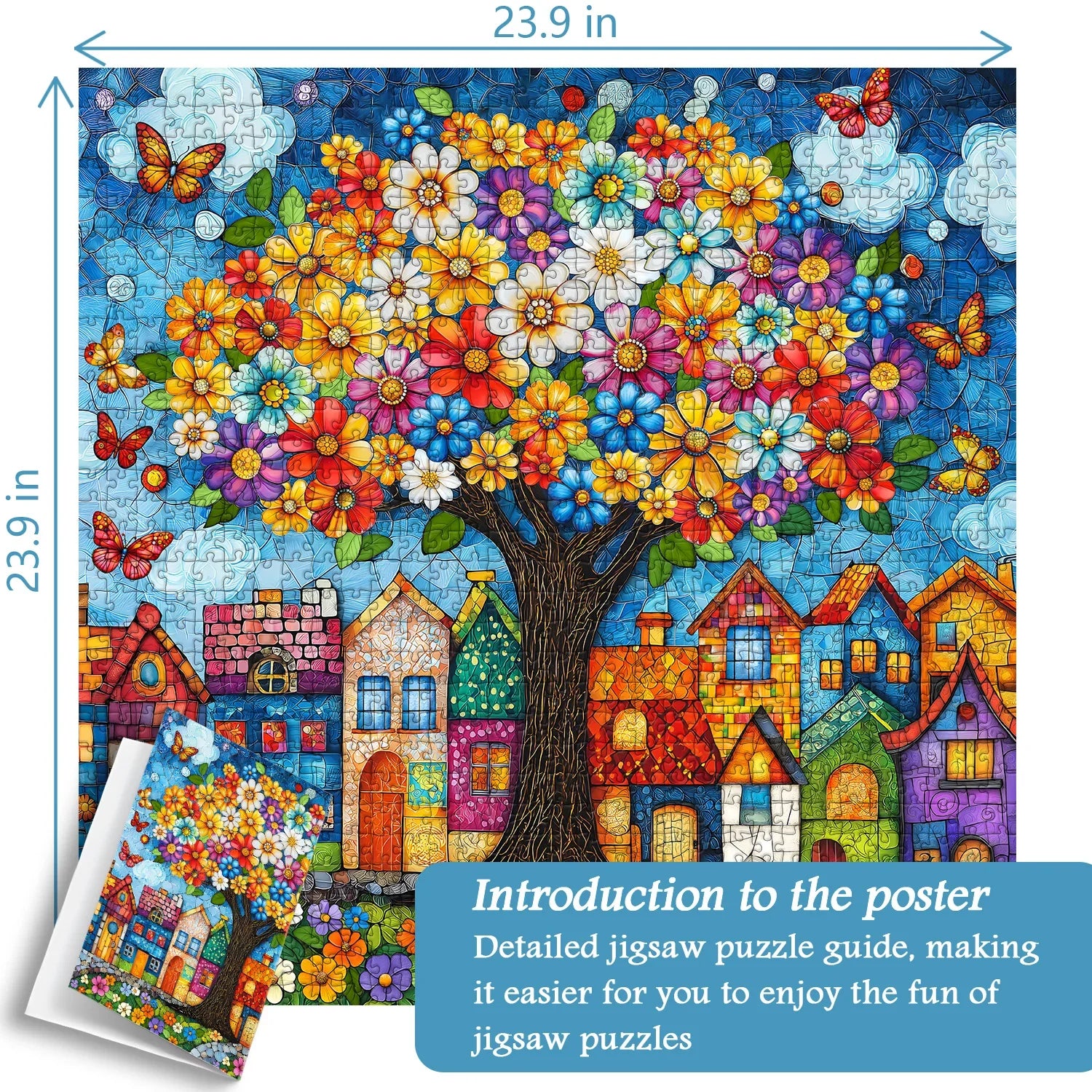 Colorful Village Jigsaw Puzzle 1000 Pieces