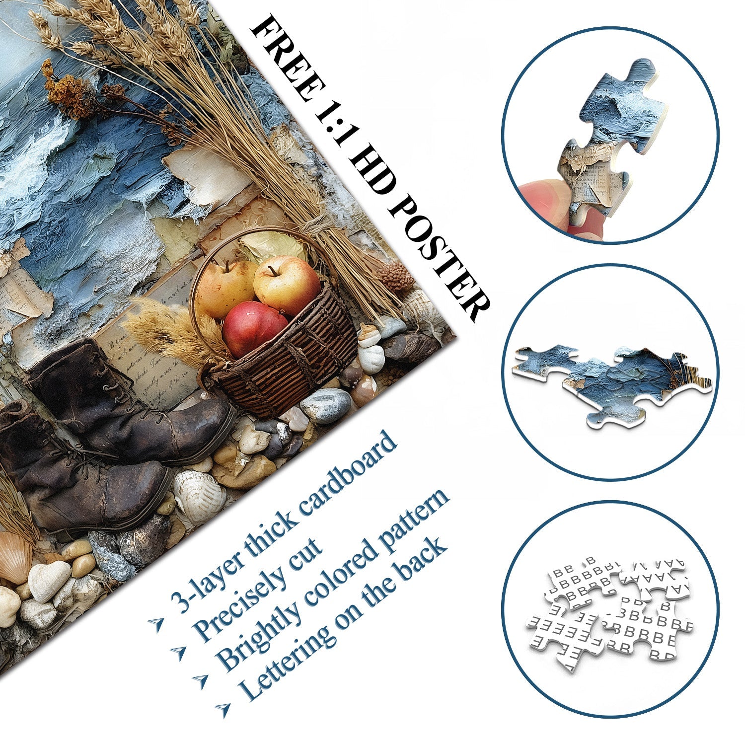 Puzzle Collage Nautique Vintage 1000 Pièces