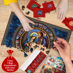 Pickforu® Nativity Scene Wooden Jigsaw Puzzle 258 Pieces