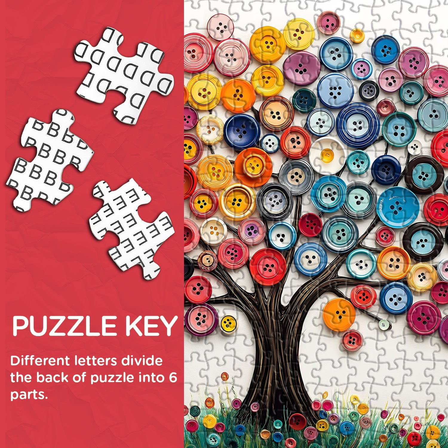 Baum des Knopfpuzzles 1000 Teile