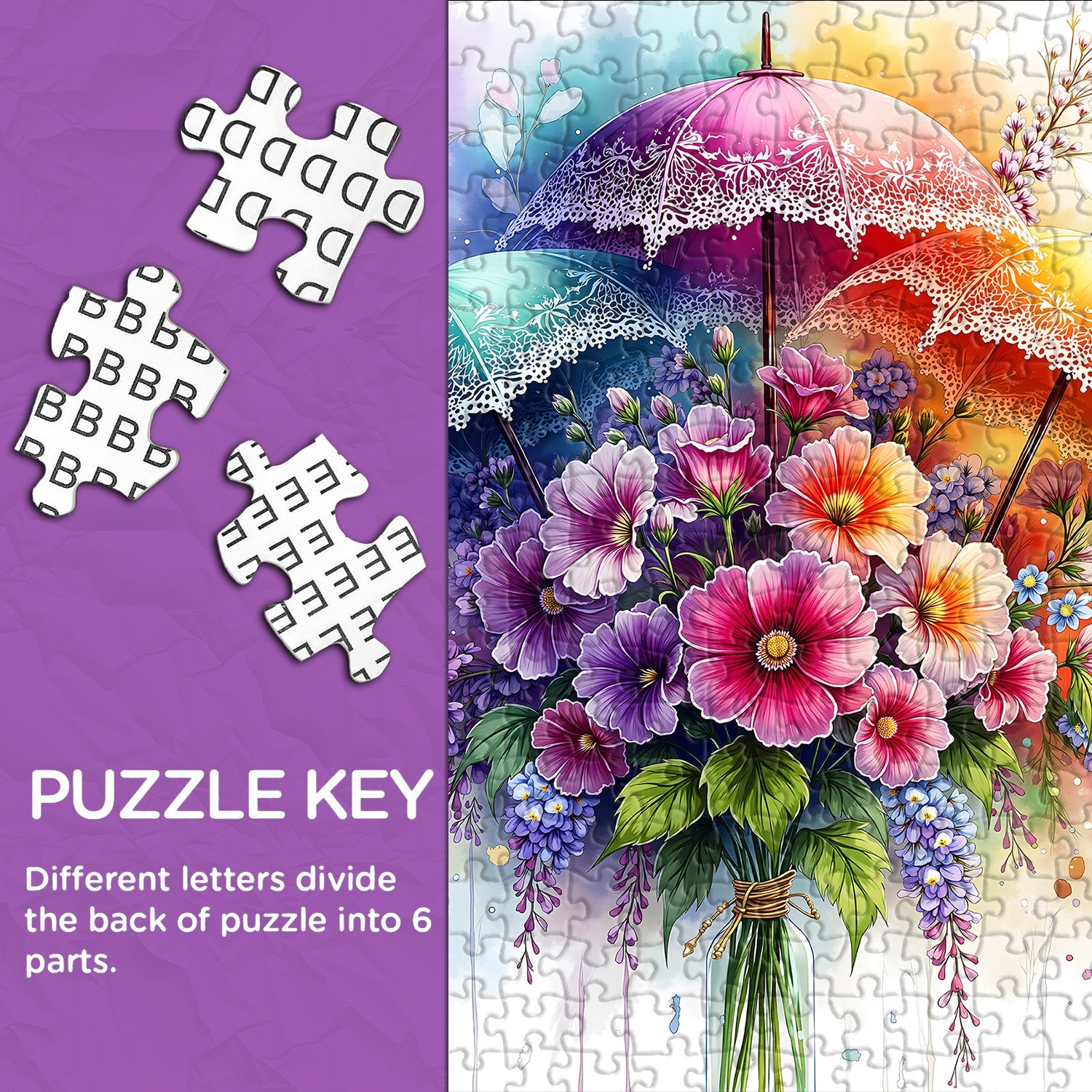 Regenschirmblüten-Puzzle 1000 Teile