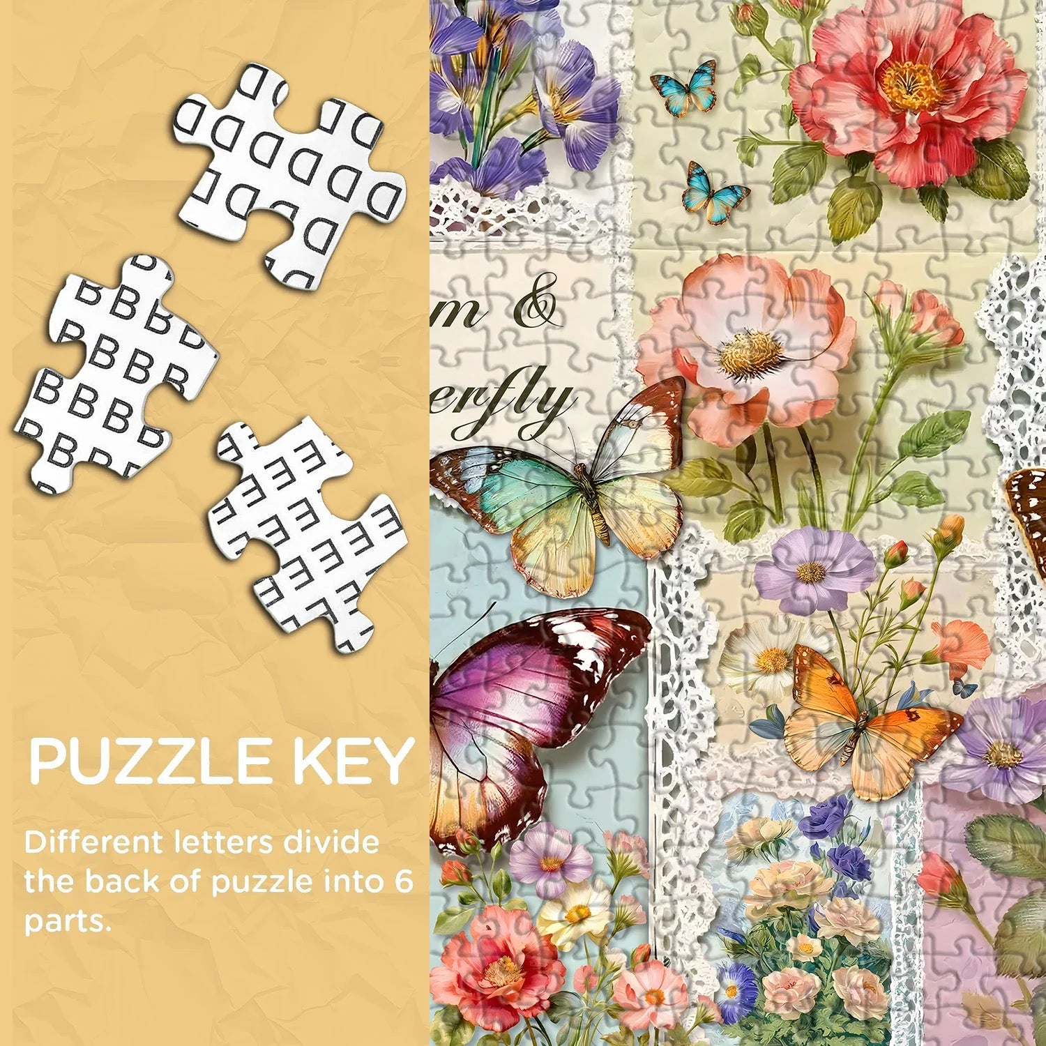 Butterfly Bloom Jigsaw Puzzle 1000 Pieces