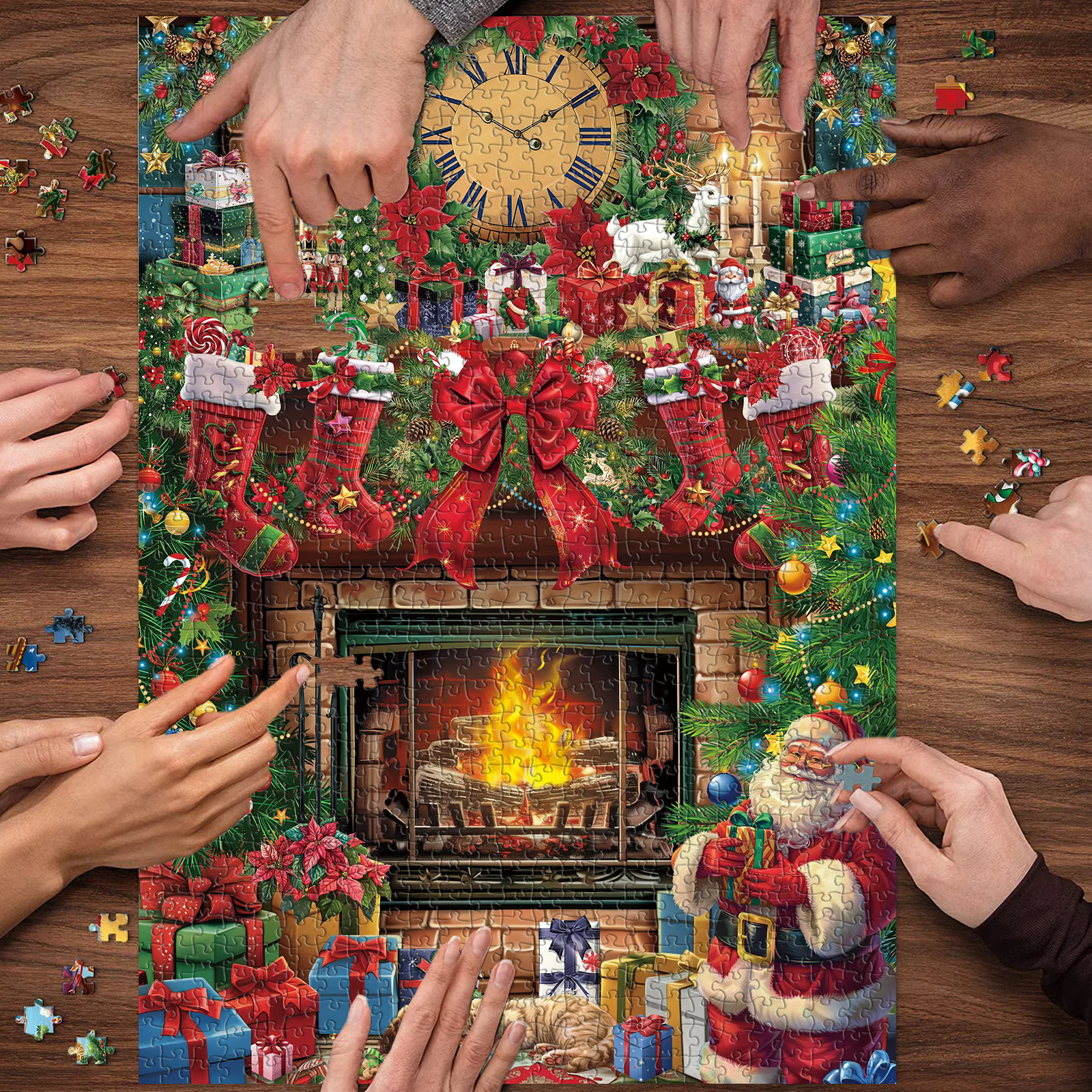 Christmas Fireplace Jigsaw Puzzles 1000 Pieces