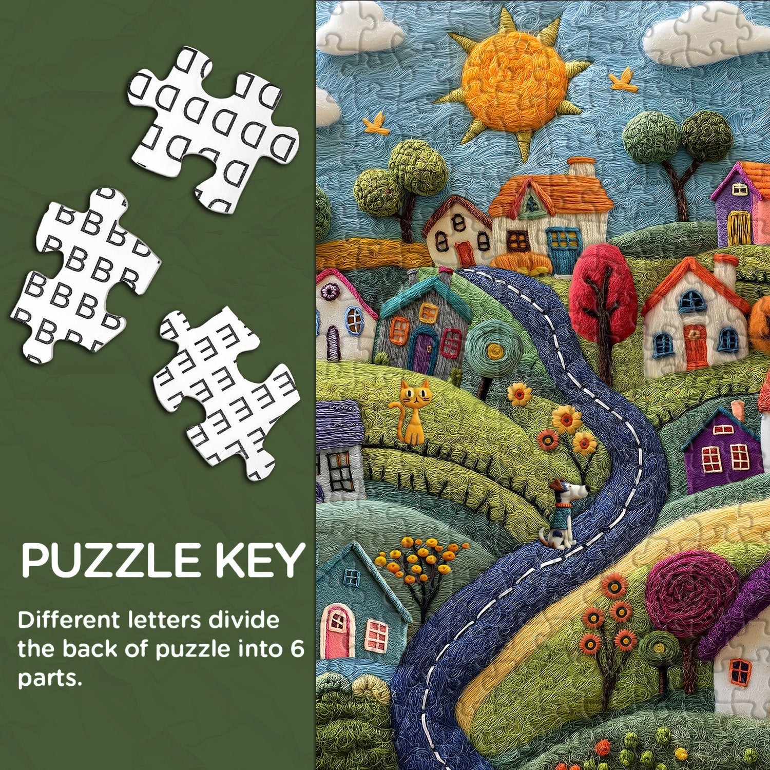 Wunderliches Wolldorf-Puzzle 1000 Teile