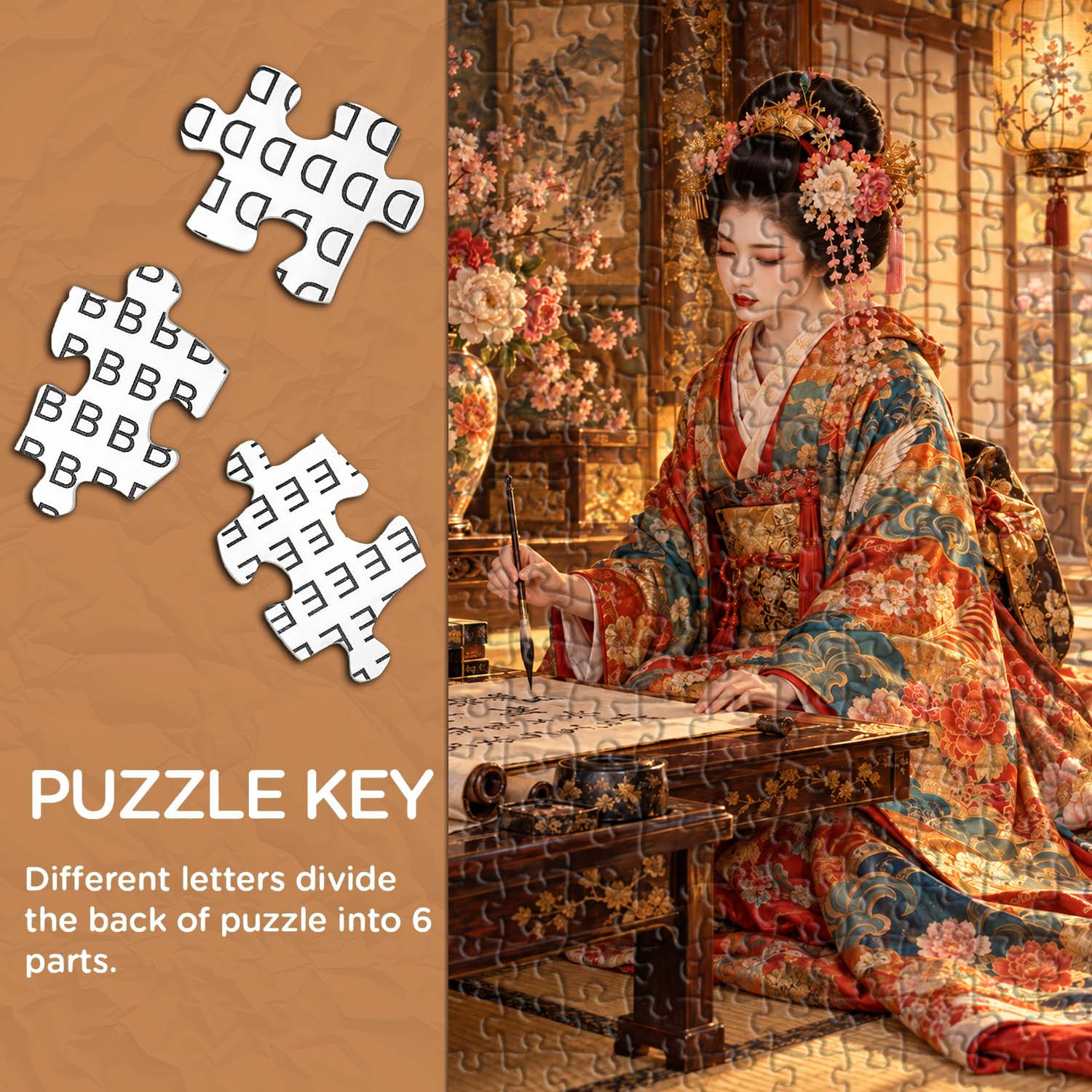 Geisha’s Calligraphy Hour Jigsaw Puzzle 1000 Pieces