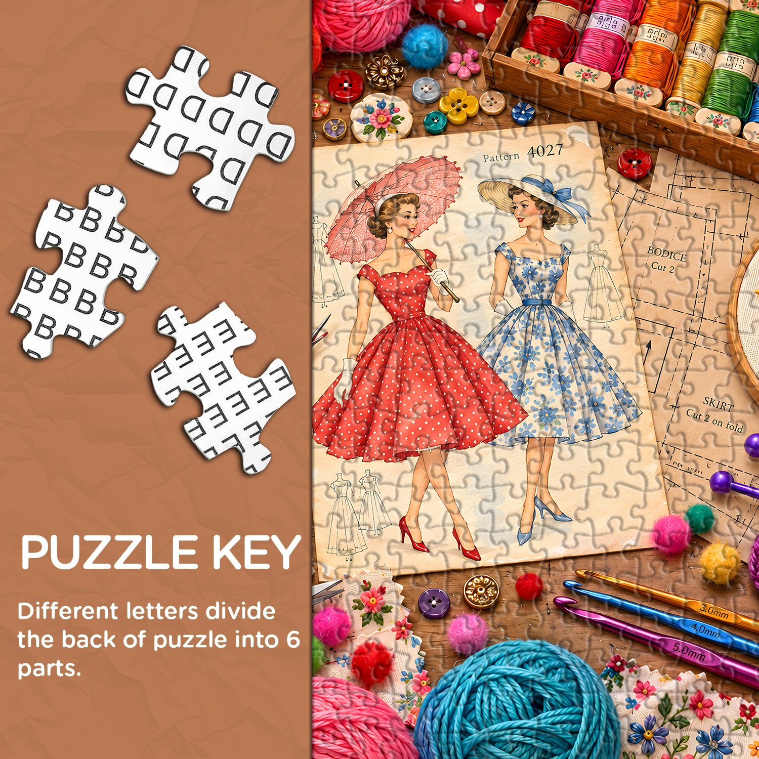 Sewing Treasure Table Jigsaw Puzzle 1000 Pieces