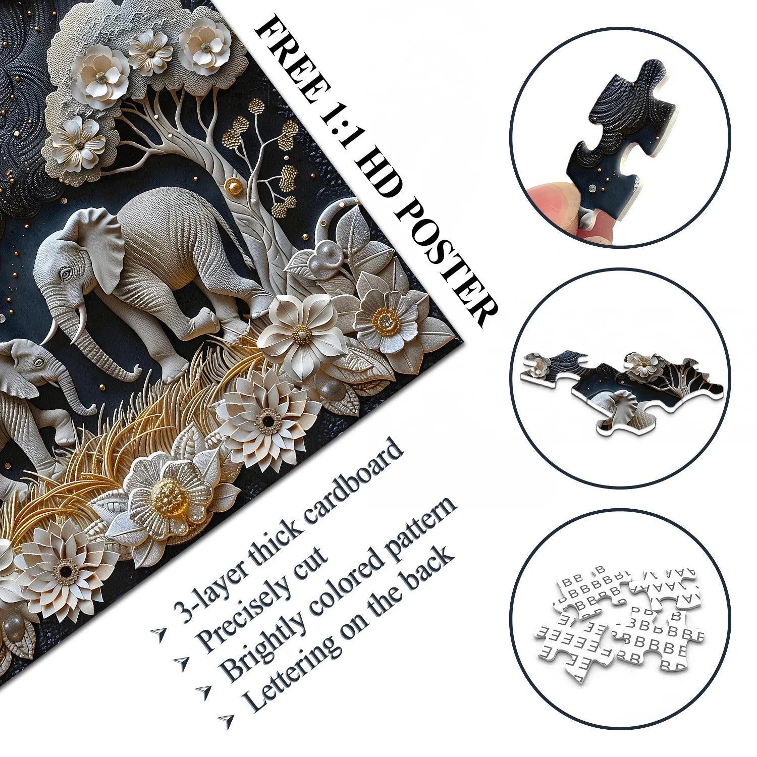 Moonlight Elephants Puzzle 1000 Pizzle
