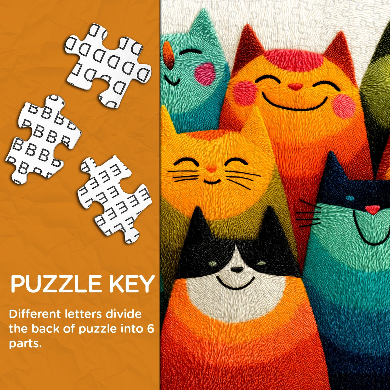 Colorful Cats Jigsaw Puzzle 1000 Pieces