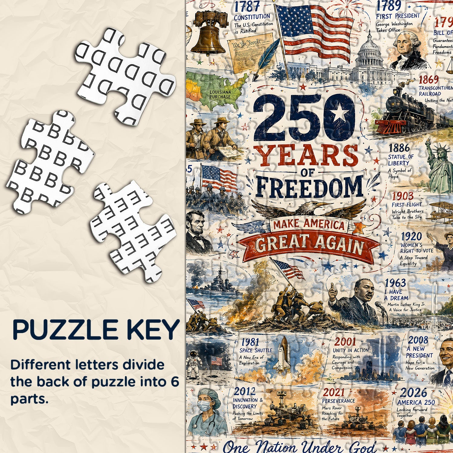 America's Milestones Jigsaw Puzzle 1000 Pieces