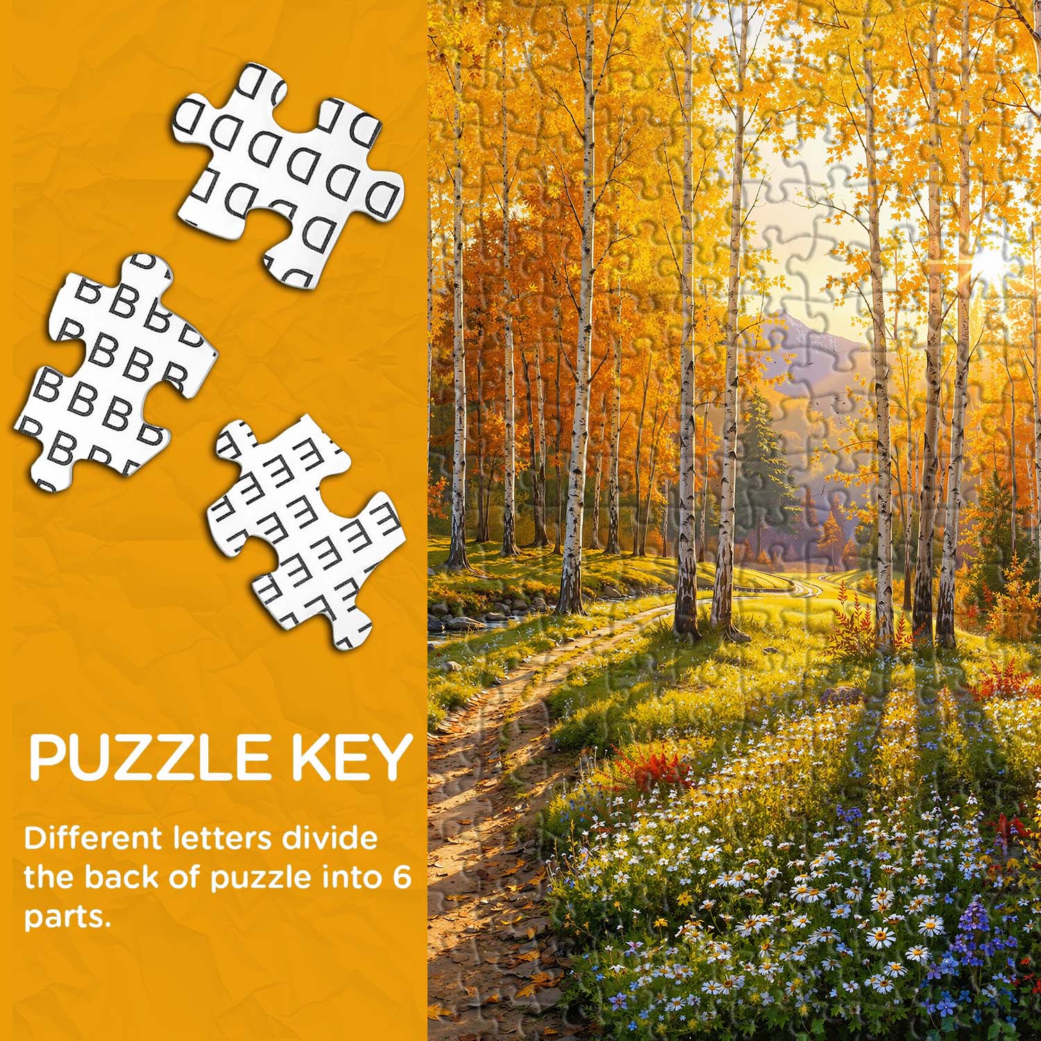 Fall Birch Stream Jigsaw Puzzle 1000 Pieces