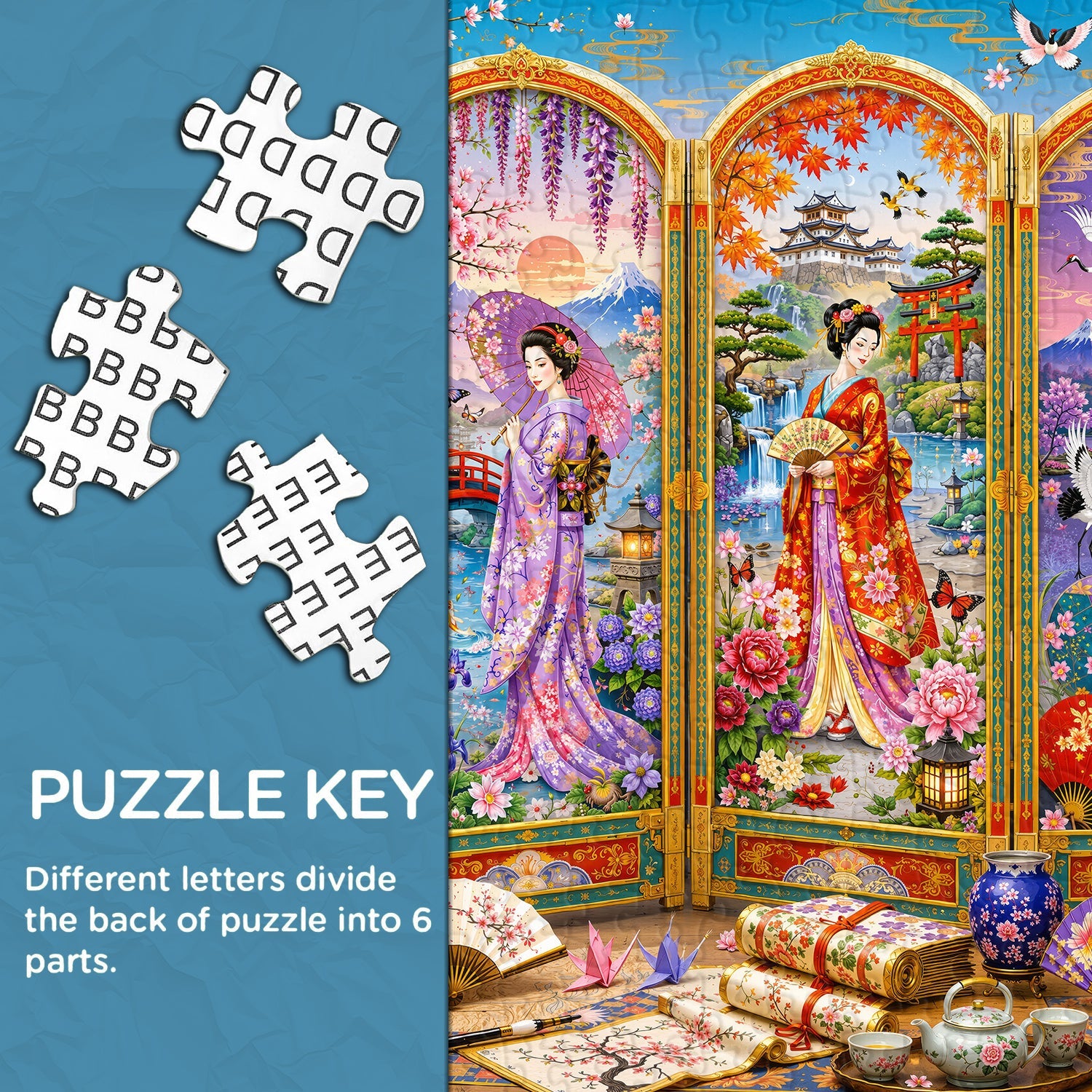 Puzzle con schermo artistico giapponese da 1000 pezzi