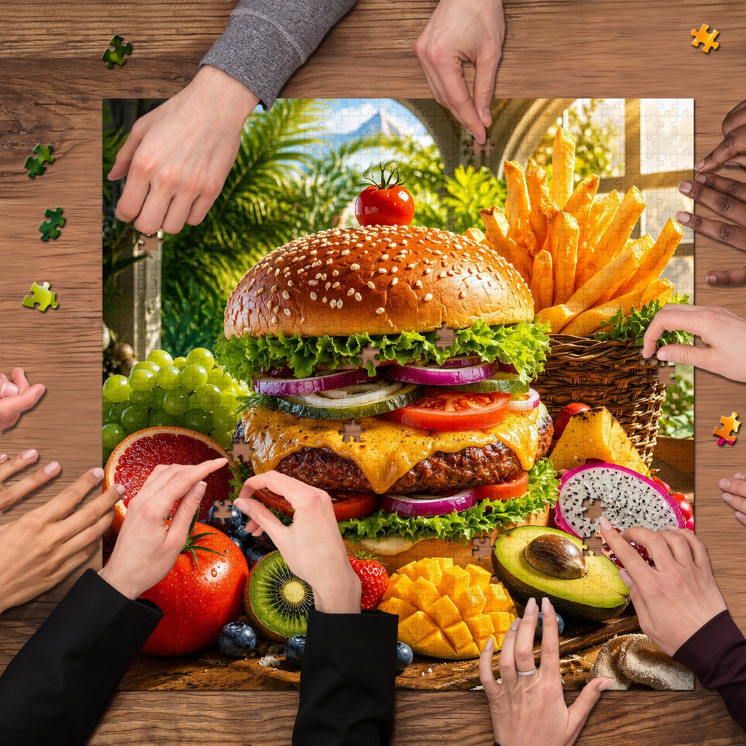 Orchard Burger Jigsaw Puzzle 1000 Pieces
