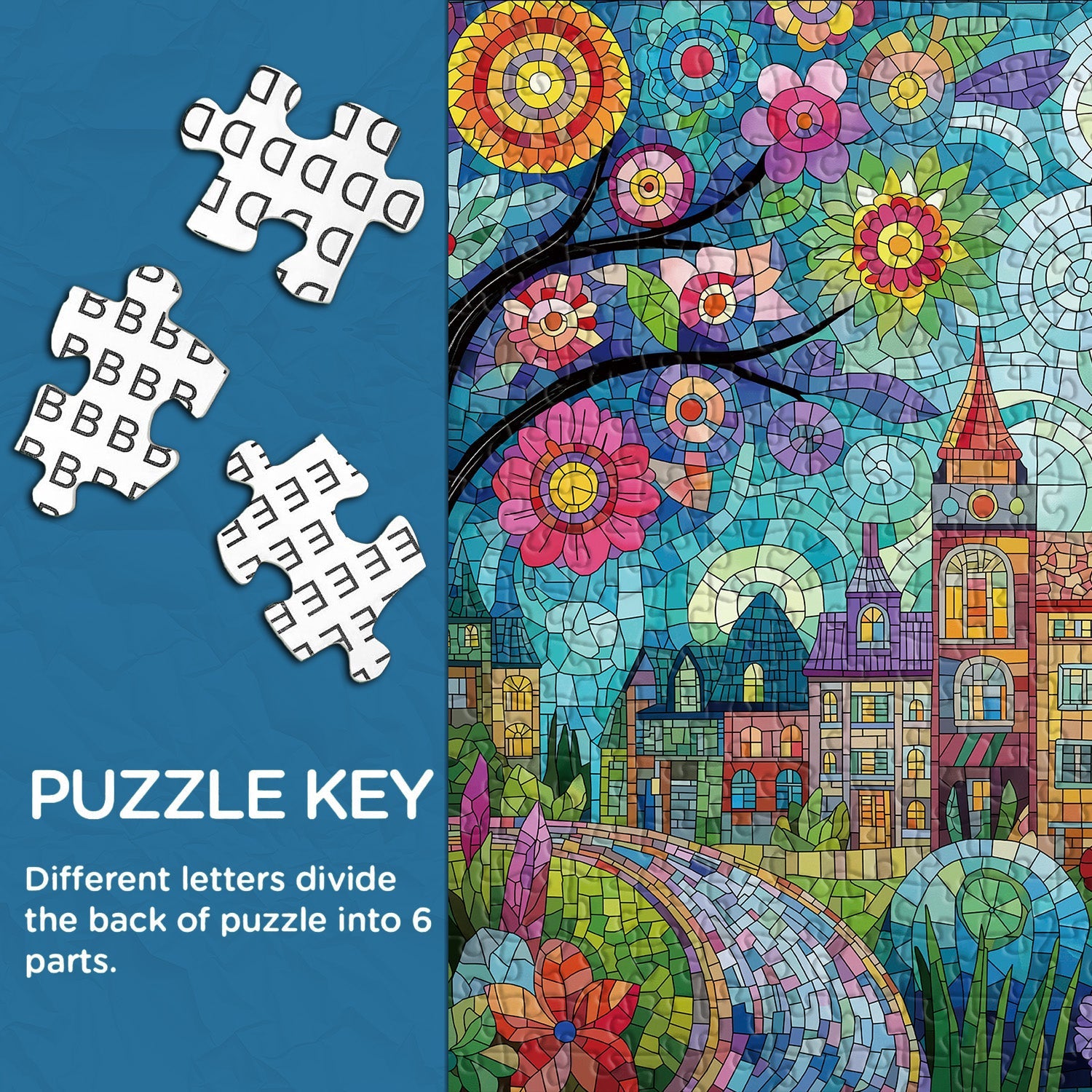Puzzle Ciudad Floreciente 1000 Piezas