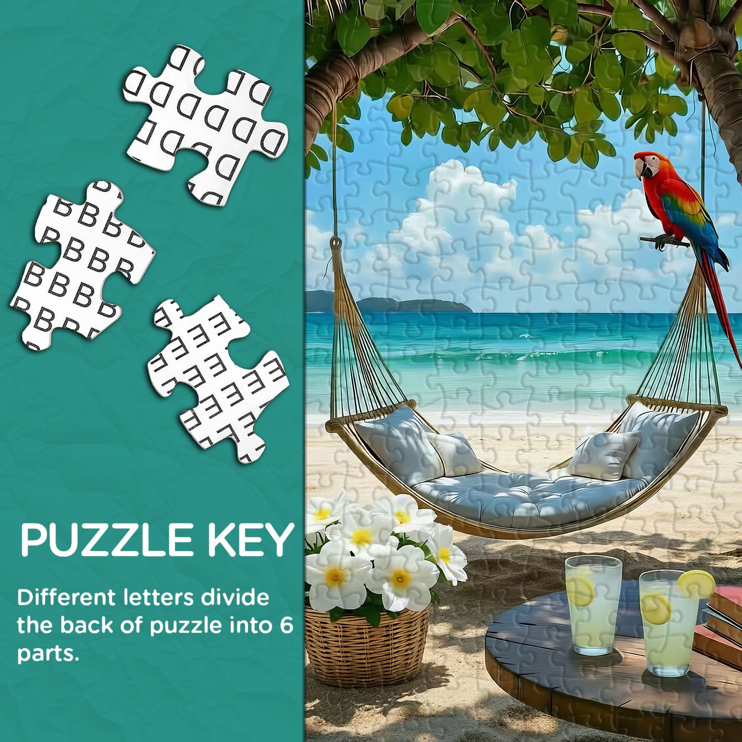 Entspannender Strandtag-Puzzle, 1000 Teile