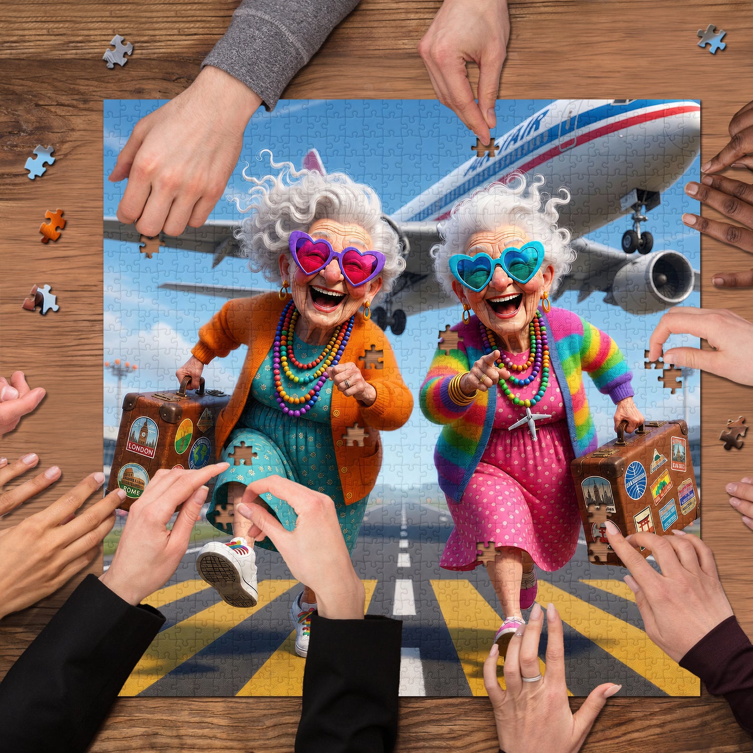 Puzzle Wanderlust Grannies 1000 pezzi