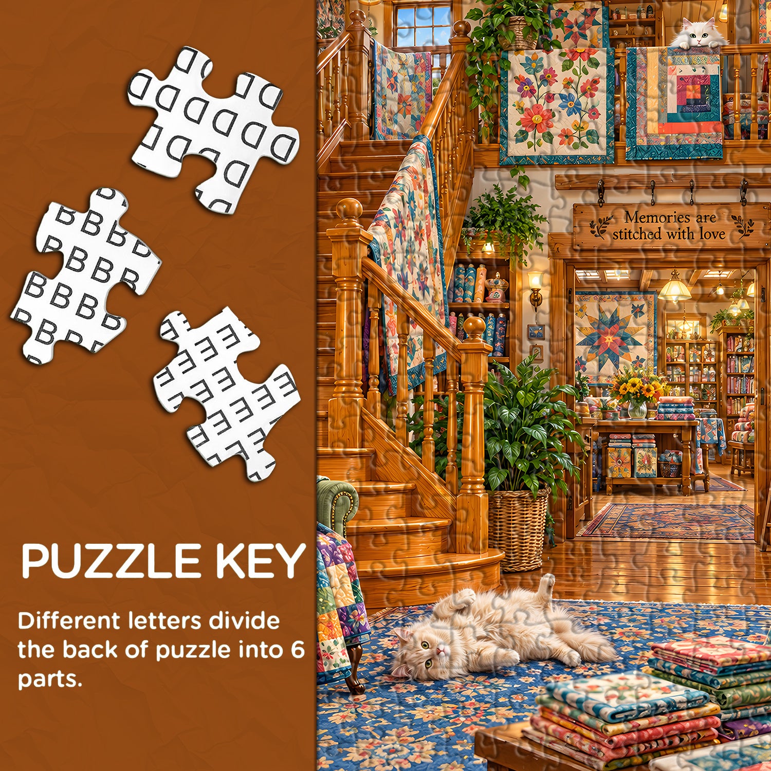 Quilt Shop Kittens Jigsaw Puzzle 1000 Pieces