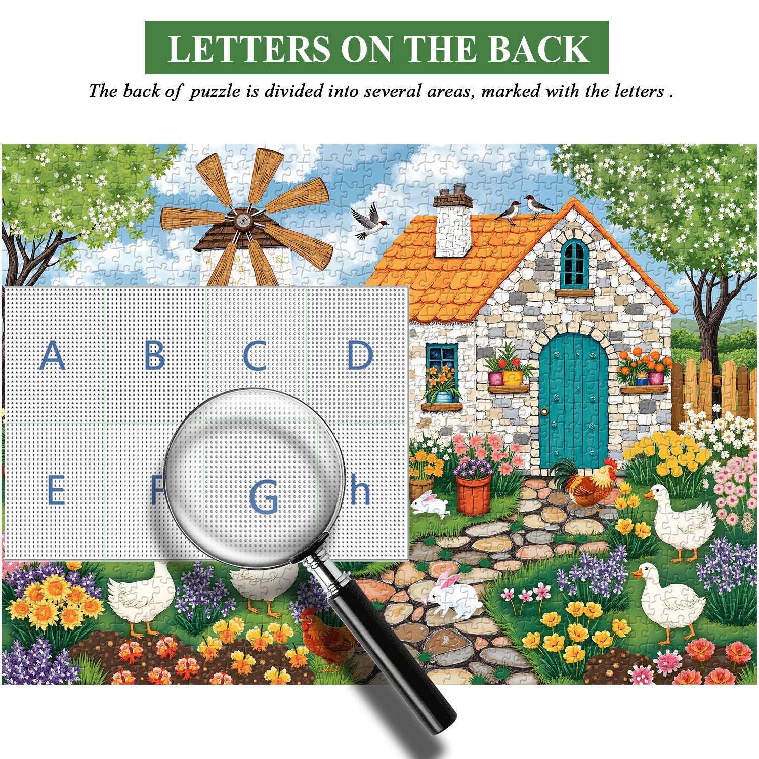 Windmill Pet Courtyard Puzzle 1000 Teile