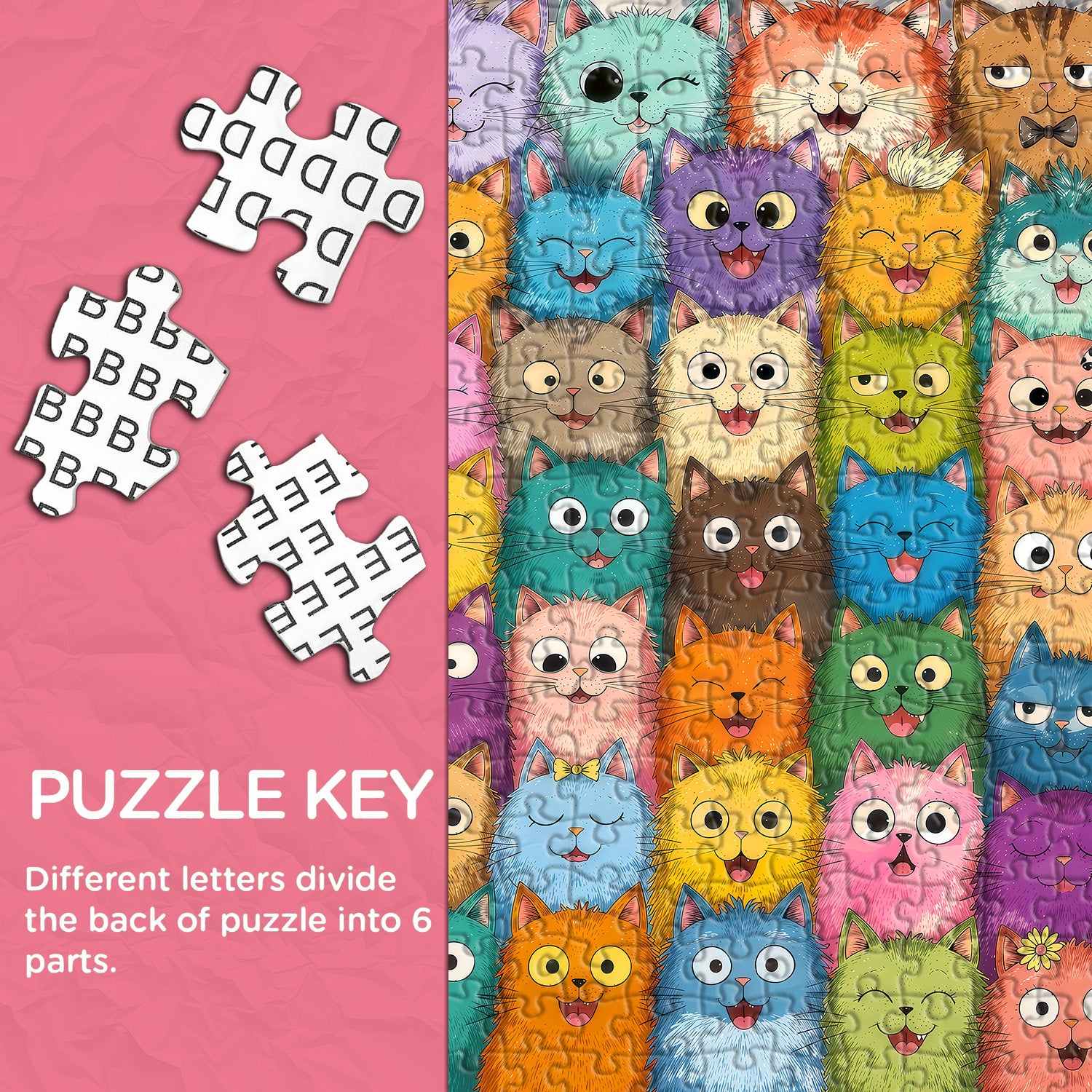 Colorful Cats Jigsaw Puzzle 1000 Pieces