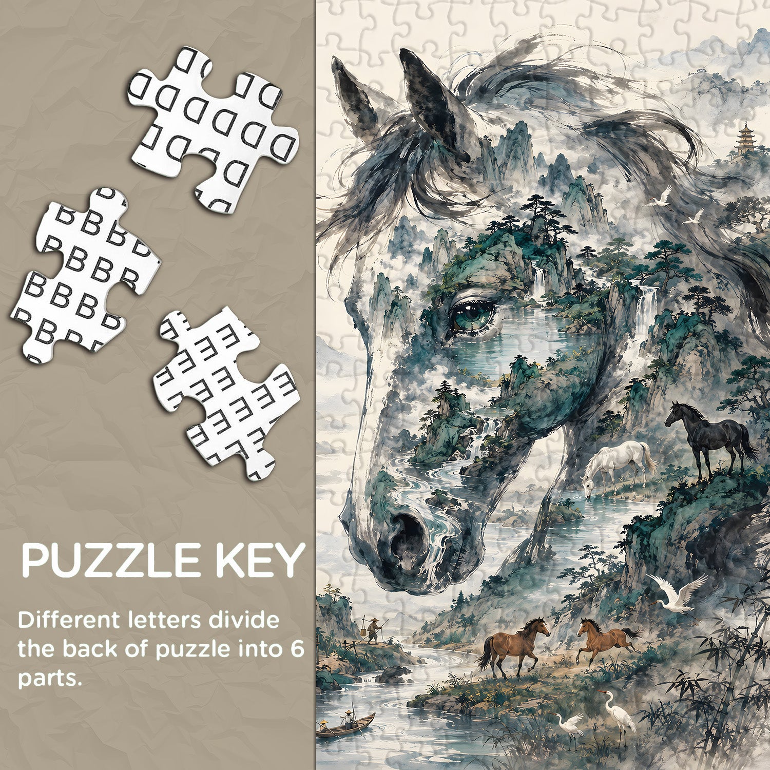 Hills of the Stallion Jigsaw Puzzle 1000 Pieces