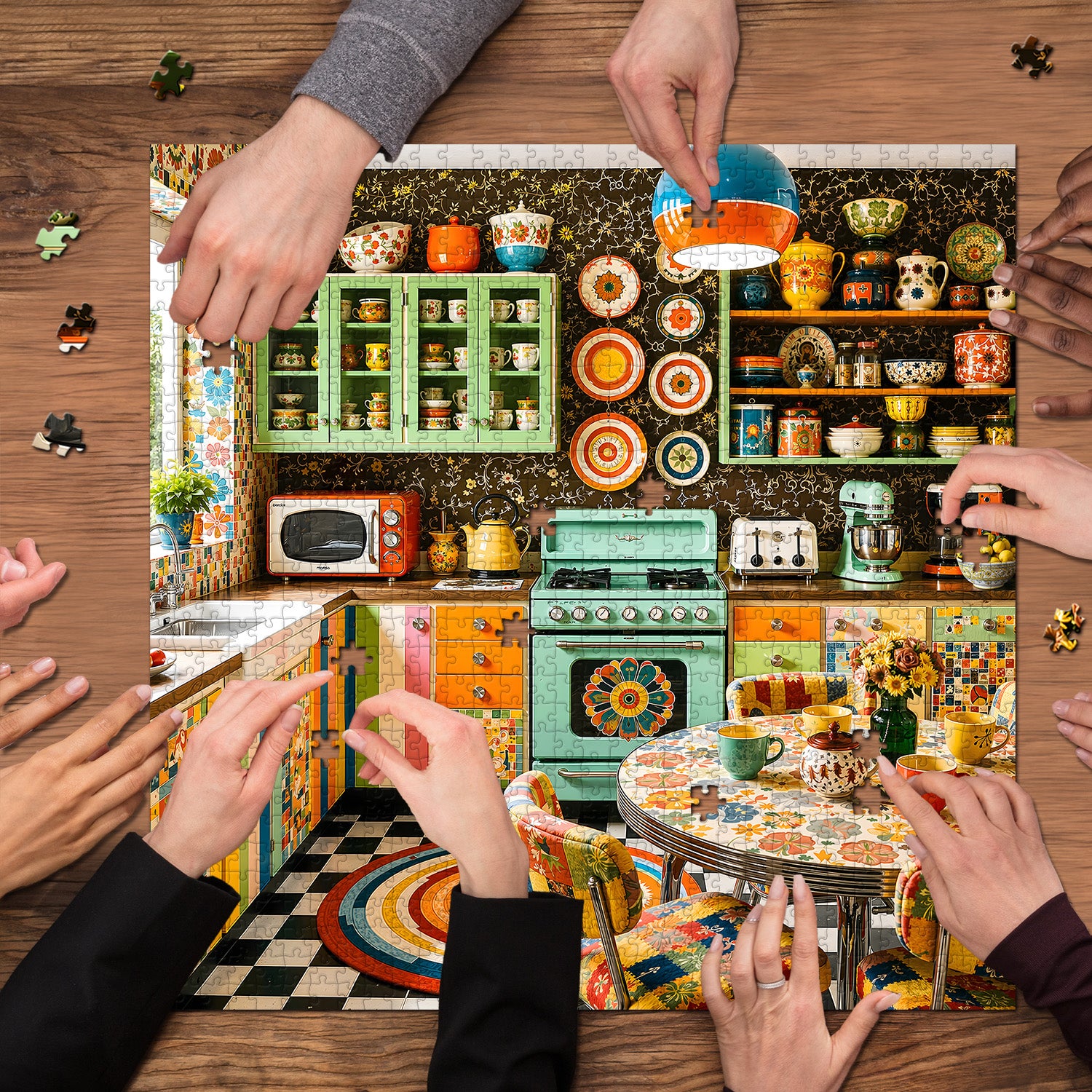 Mid-Century Color Kitchen Jigsaw Puzzle 1000 Pieces
