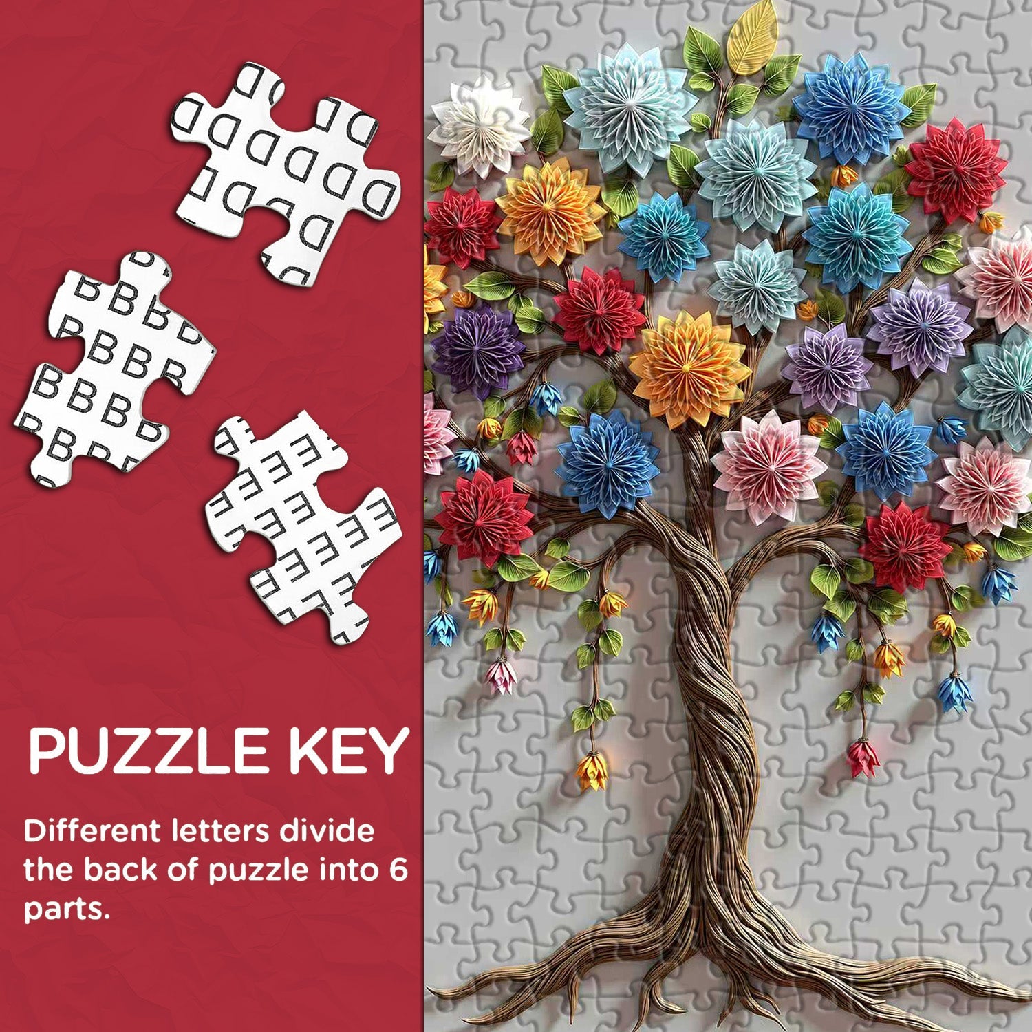 Papierblütenbaum-Puzzle 1000 Teile