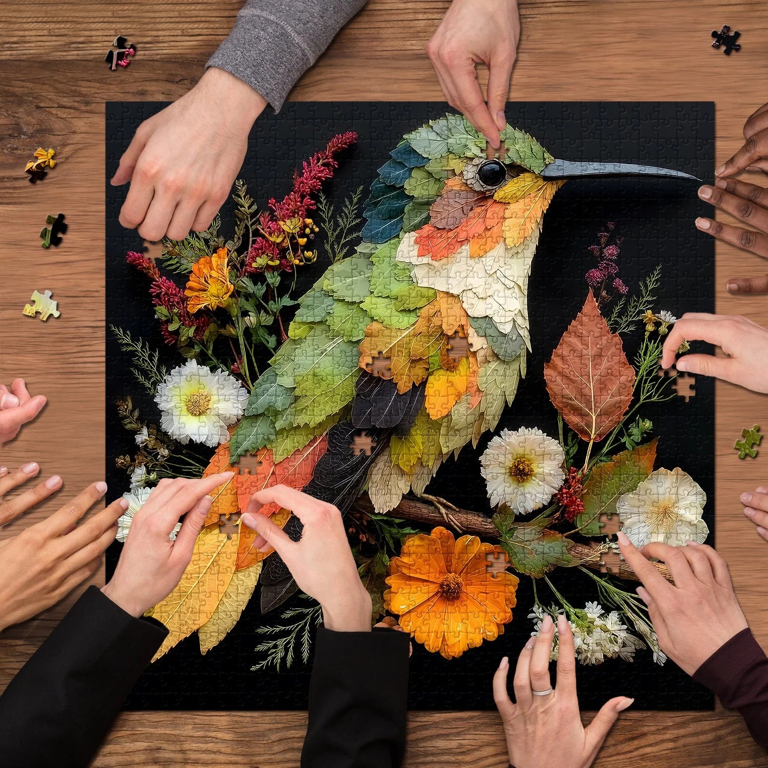 Leaf &Hummingbird Jigsaw Puzzle 1000 Pieces