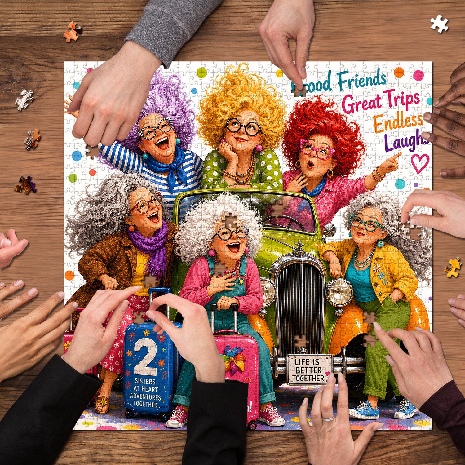 Friends Fun Trip Jigsaw Puzzle 1000 Pieces