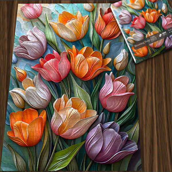 Blooming Tulip Jigsaw Puzzles 1000 Pieces – Pickforu Puzzle