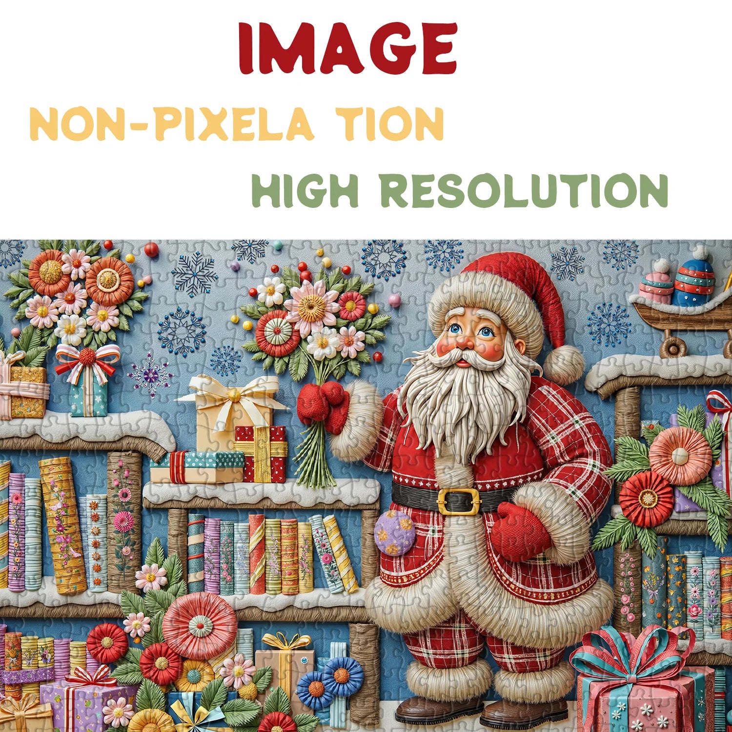Der blühende Segenssäge Puzzle des Weihnachtsmanns 1000 Stücke