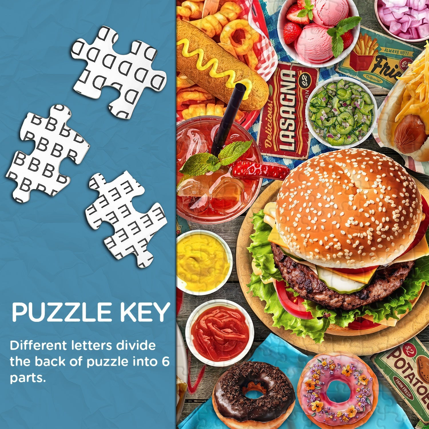 Puzzle per feste Food Delight, 1000 pezzi