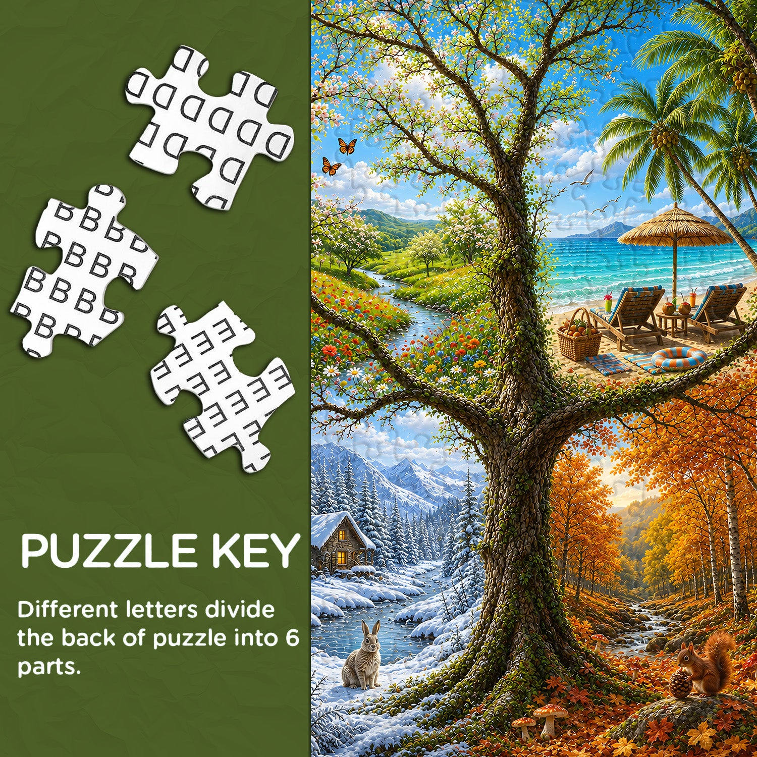 Seasons’ Tree Jigsaw Puzzle 1000 Pieces
