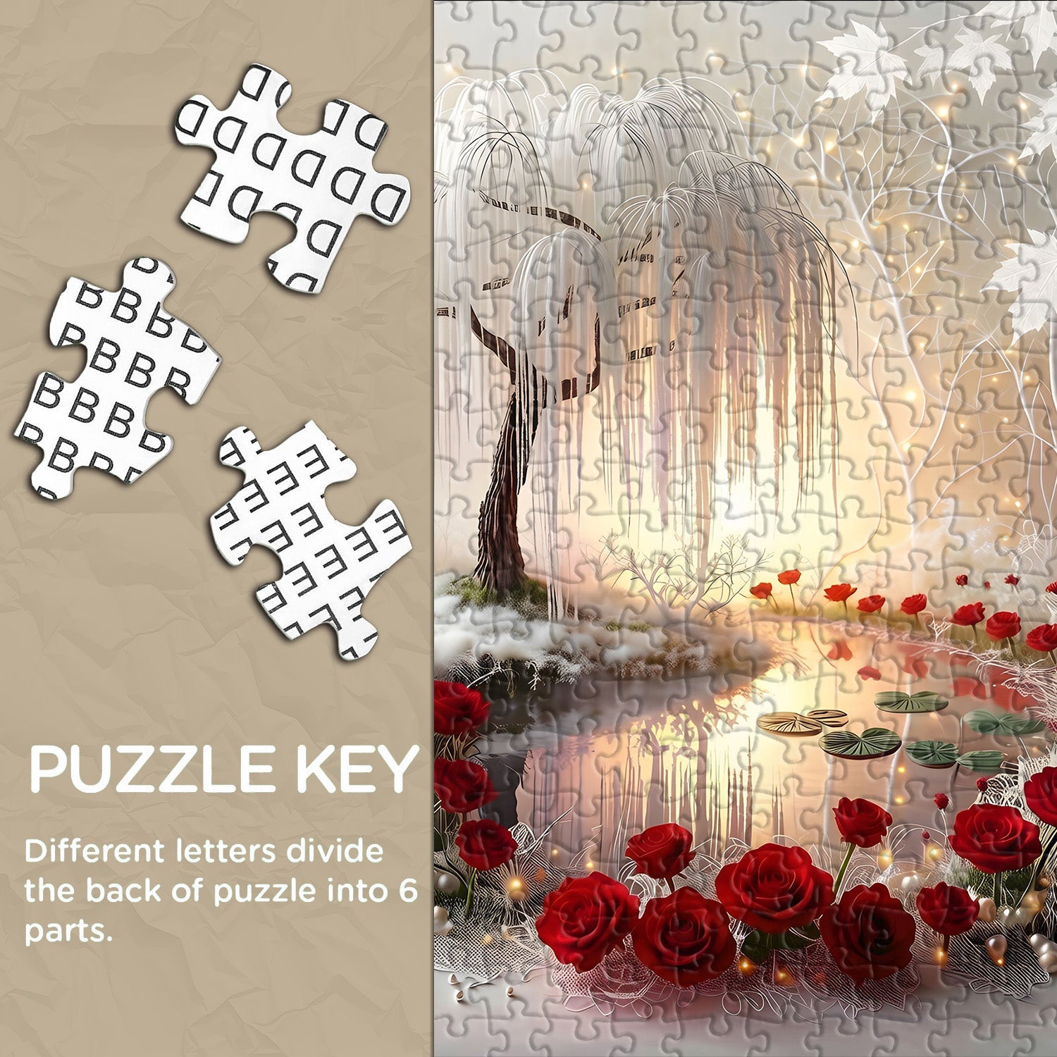 Puzzle del giardino silenzioso e luminoso, 1000 pezzi