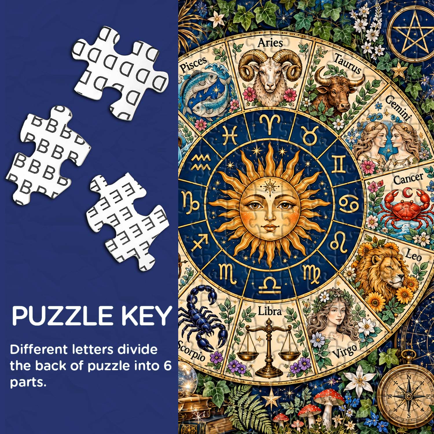 Astro Zodiac Garden Jigsaw Puzzle 1000 Pieces