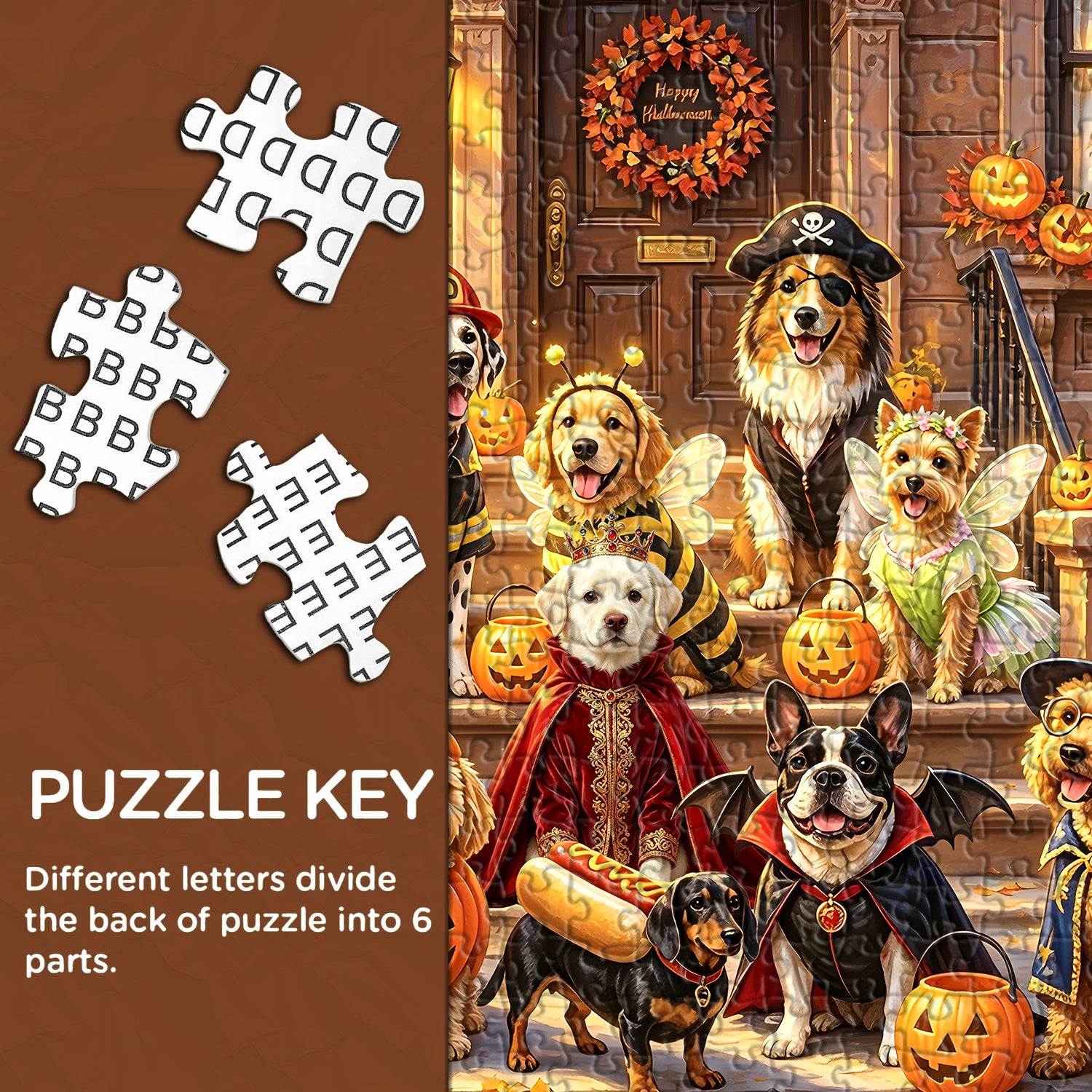 Trick-or-Treat Pups Jigsaw Puzzle 1000 Pieces