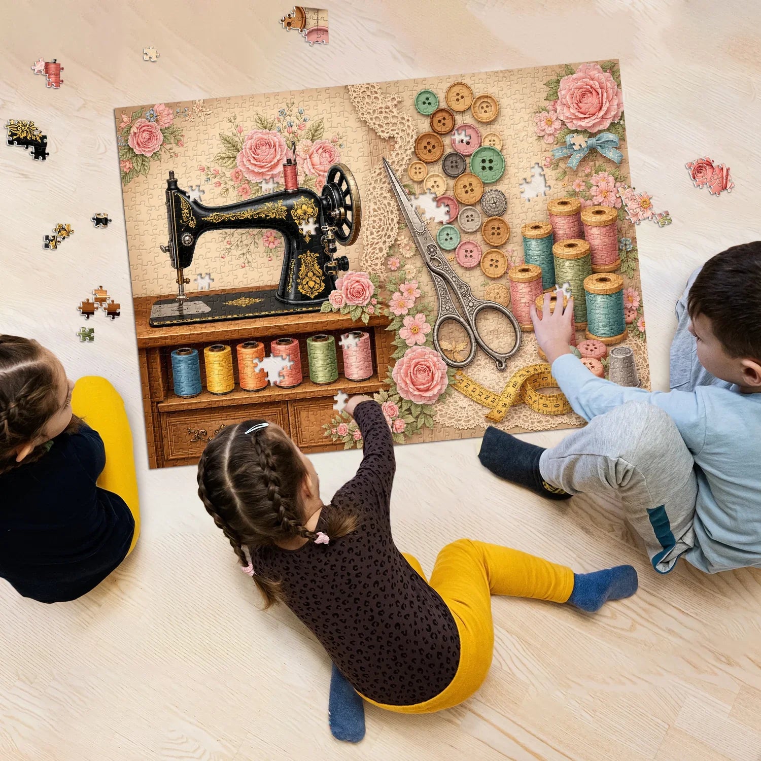 Vintage Nähzimmer Puzzle 1000 Teile