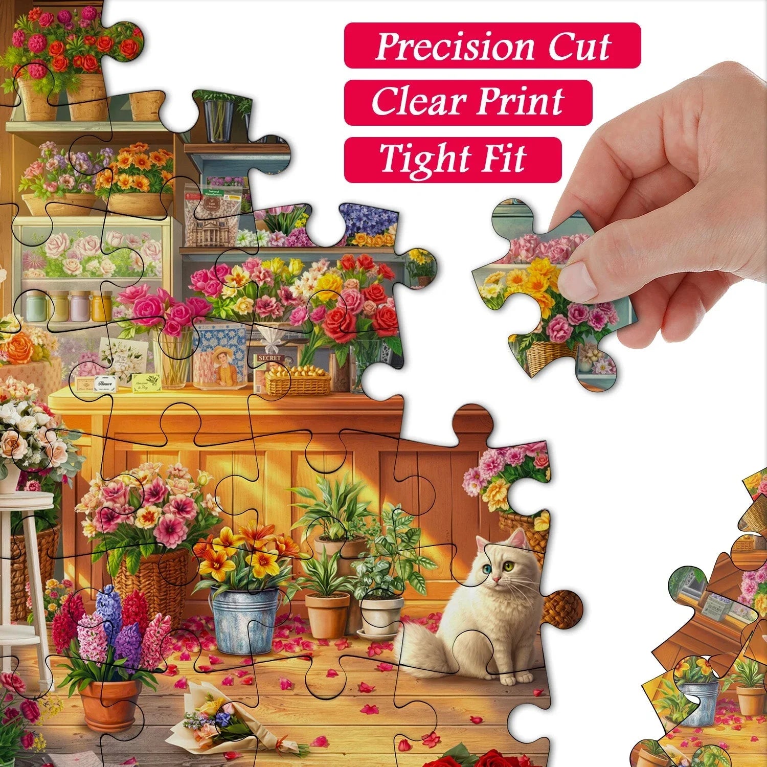 Puzzle léger et fleurs Puzzle 1000 pièces