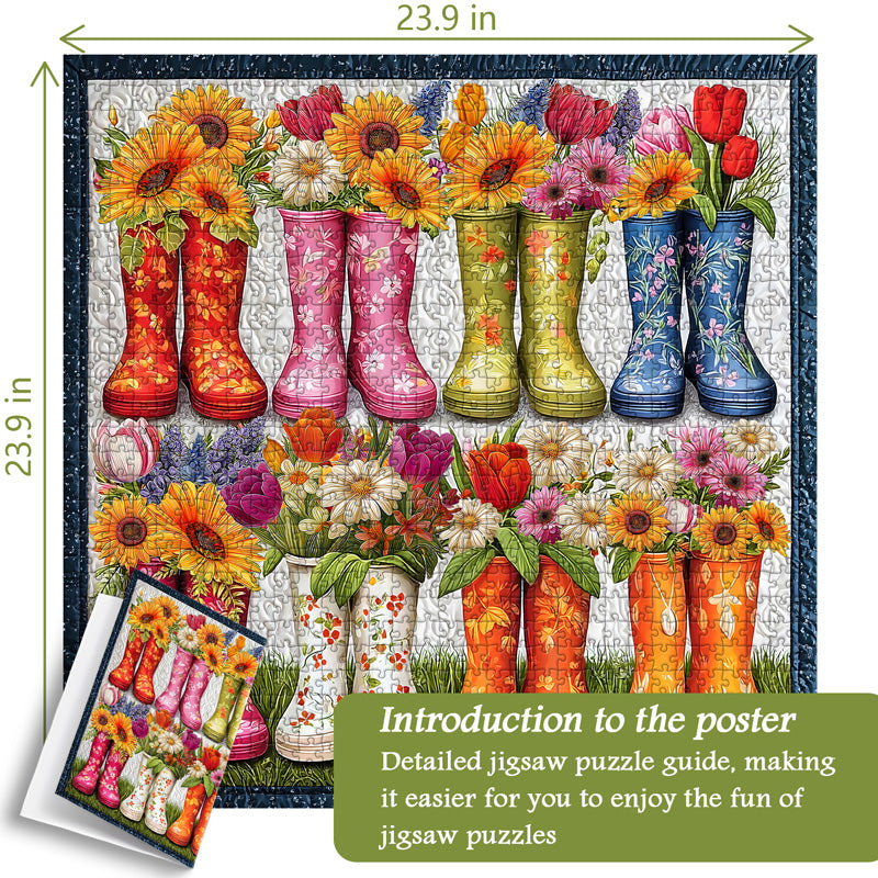 Boots de fleurs puzzle 1000 pièces