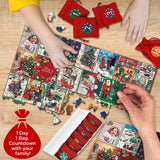 Pickforu® Christmas Advent Calendar Wooden Jigsaw Puzzle 477 Pieces