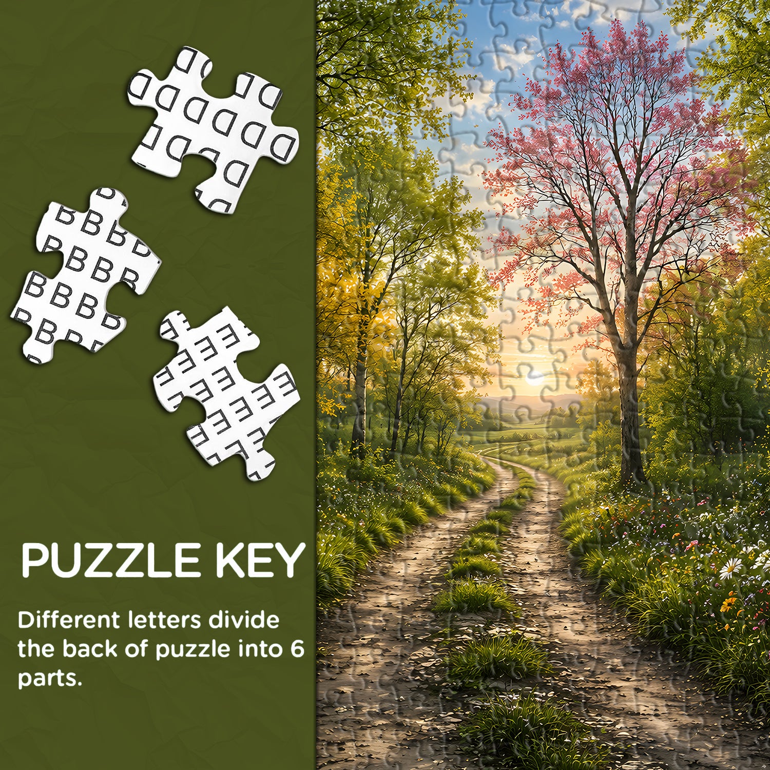 Sunlit Forest Path Puzzle 1000 Teile