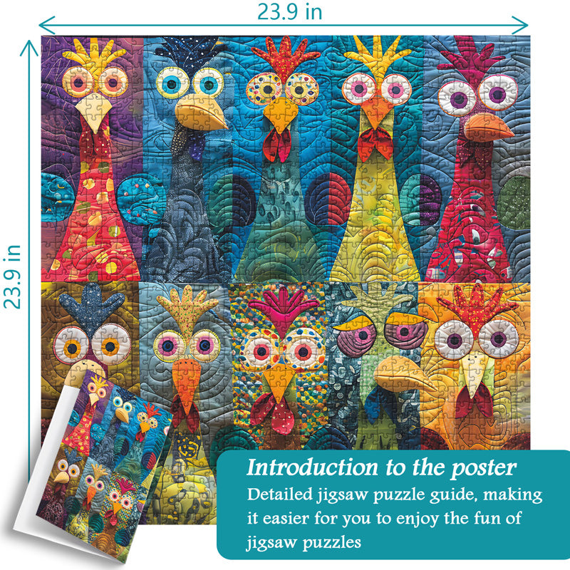Patchwork Chick Jigsaw Puzzle 1000 pièces