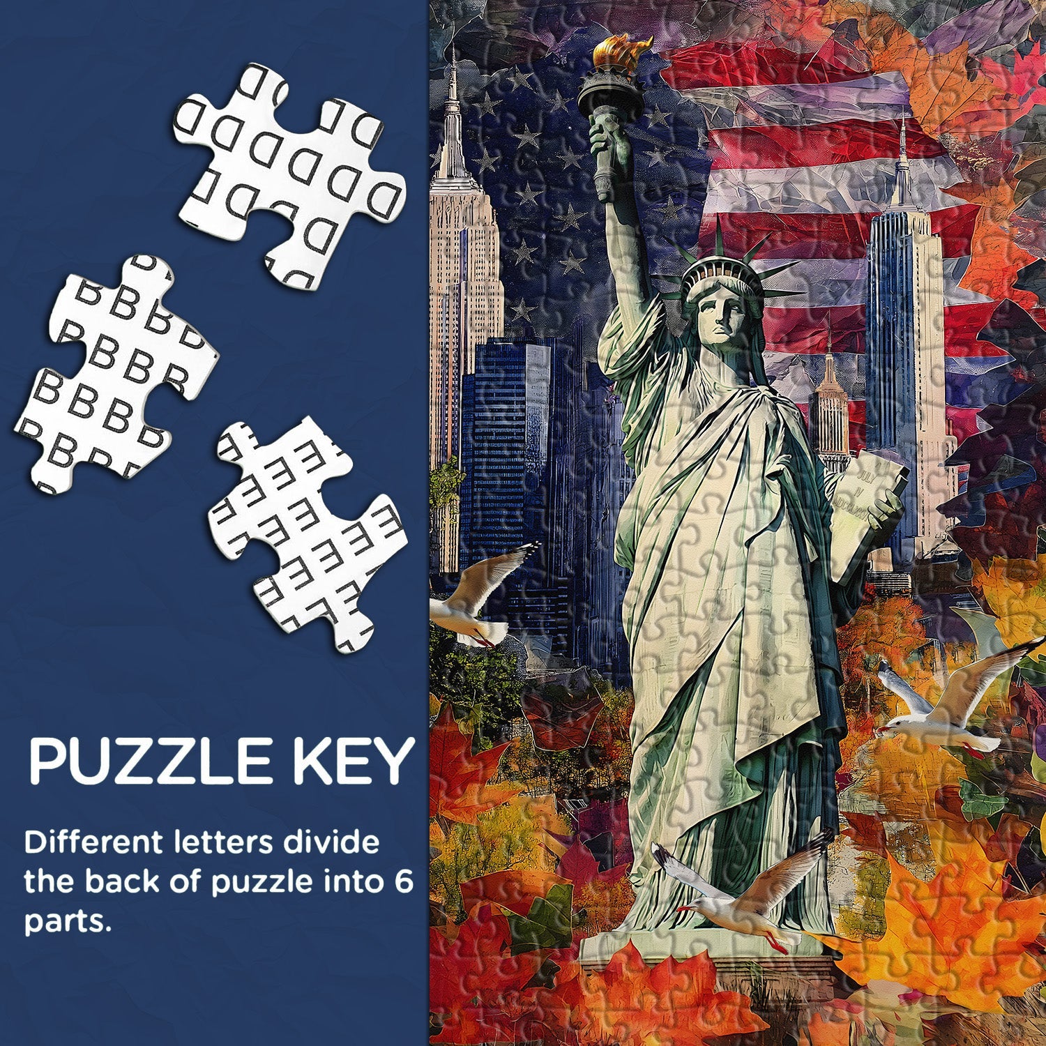 Puzzle Liberty Collage 1000 pezzi
