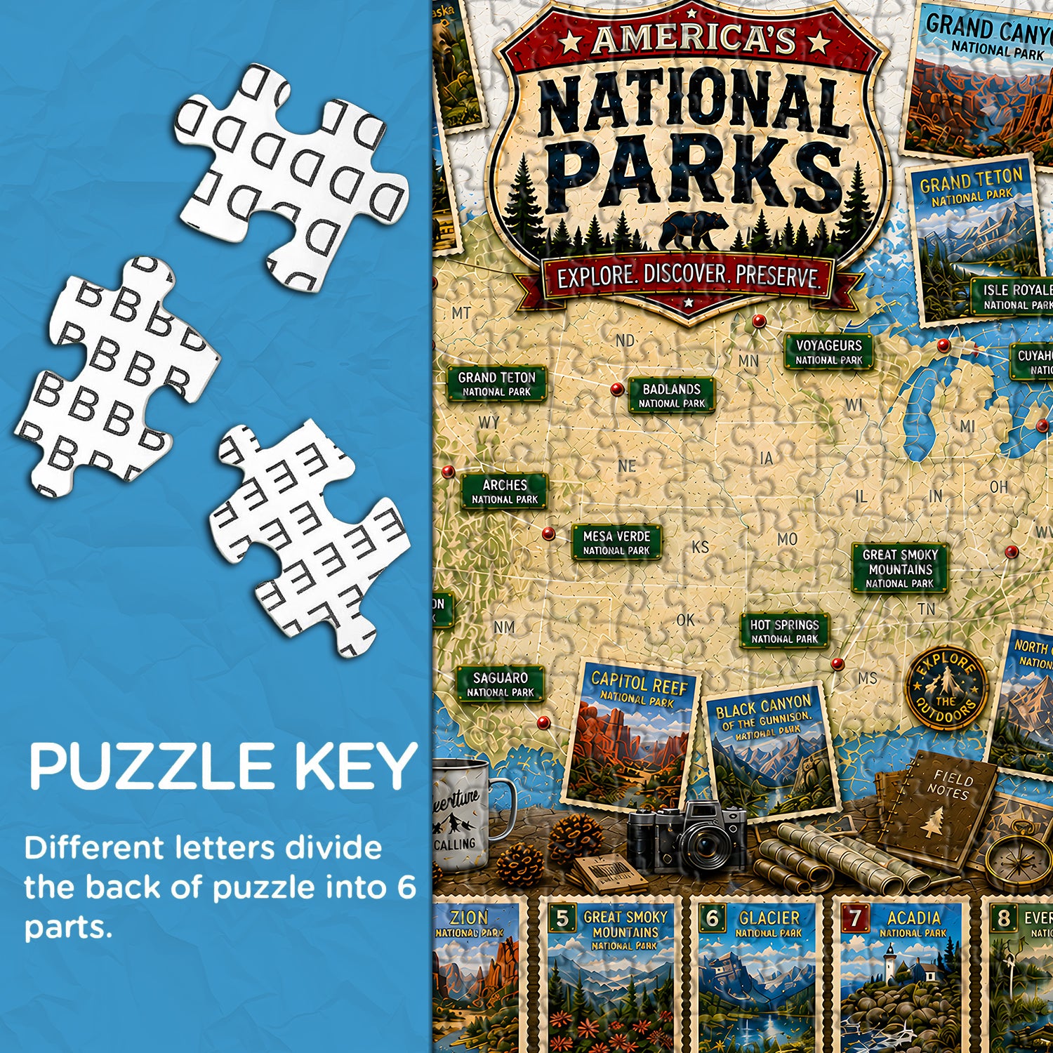 National Park Adventure Jigsaw Puzzle 1000 Pieces