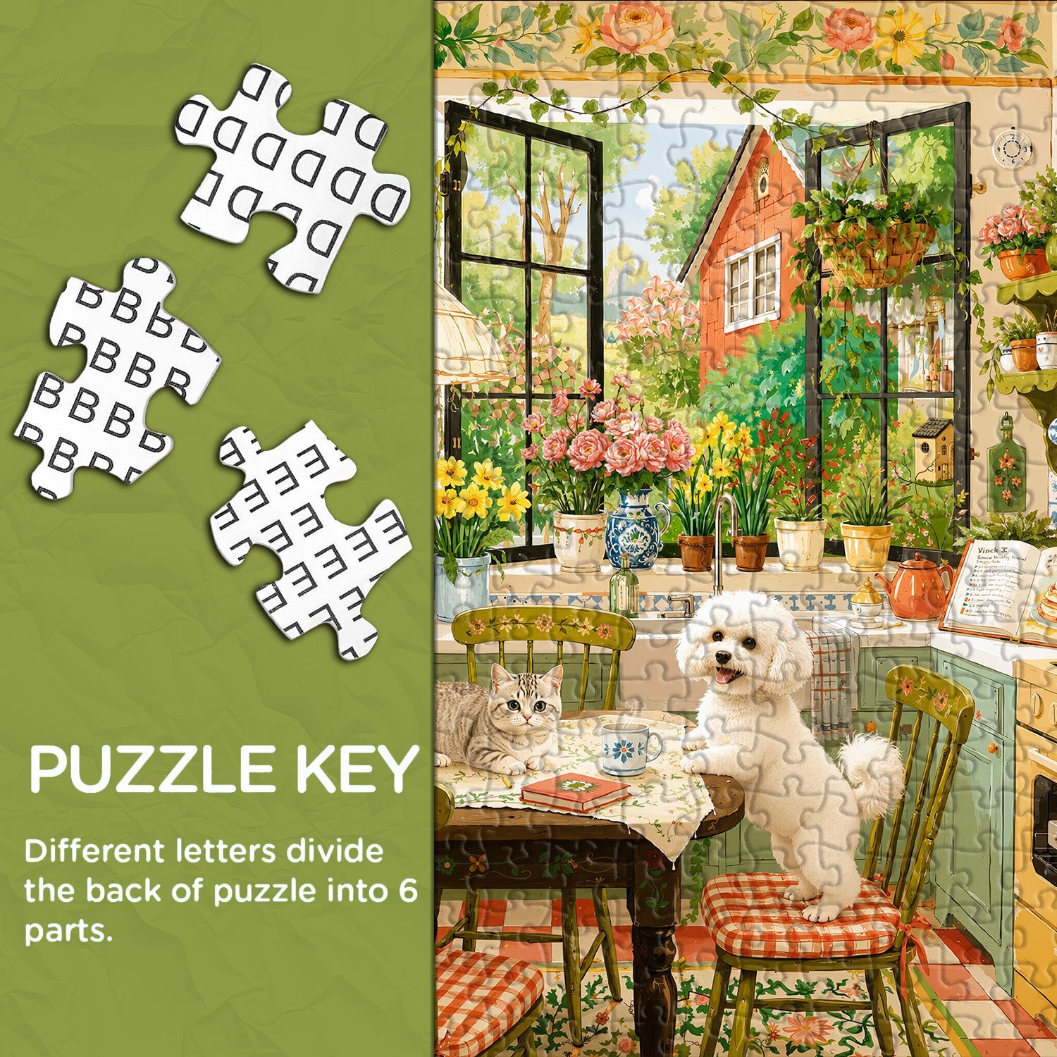 Farmhouse Floral Kitchen Jigsaw Puzzle 1000 Pieces