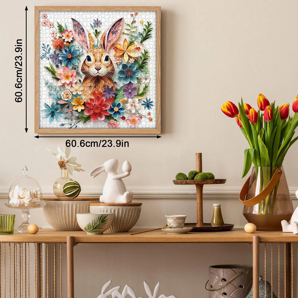 Bunny Among Blooms Jigsaw Puzzle 1000 Pieces