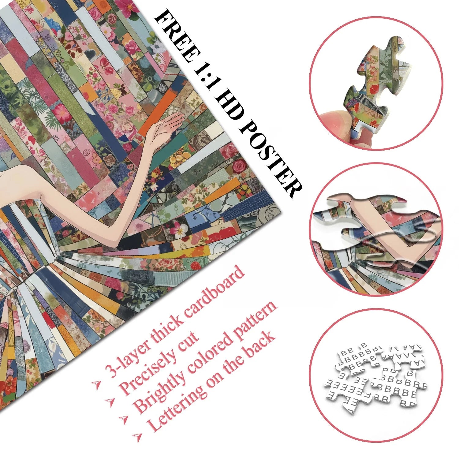 Puzzle Fille Patchwork 1000 Pièces