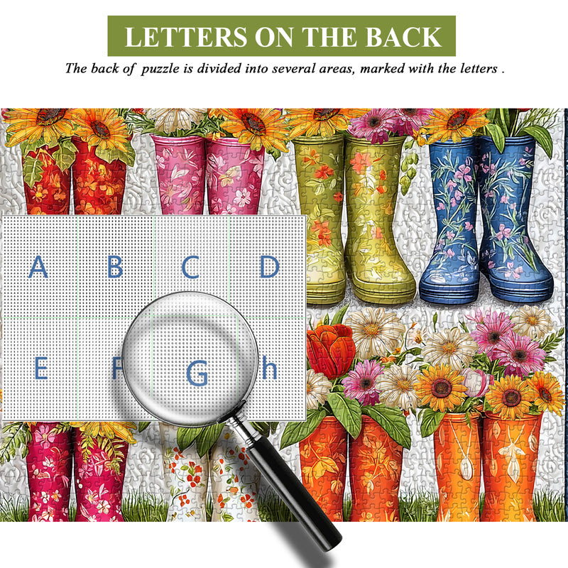Boots de fleurs puzzle 1000 pièces